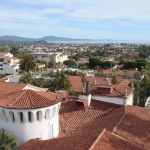 View from the clock tower of the Courthouse in Santa Barbara.