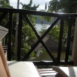 Relaxing view from our secluded, romantic balcony.