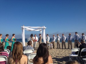 beachweddingpic Exchanging vows right on the sand in Santa Barbara - my dream mini-destination wedding