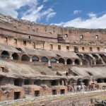 Inside the Colosseum in Rome