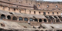 Inside the Colosseum in Rome