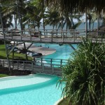 View from our balcony. I loved the walkways! Though be warned: they can be a bit treacherous after a few drinks.