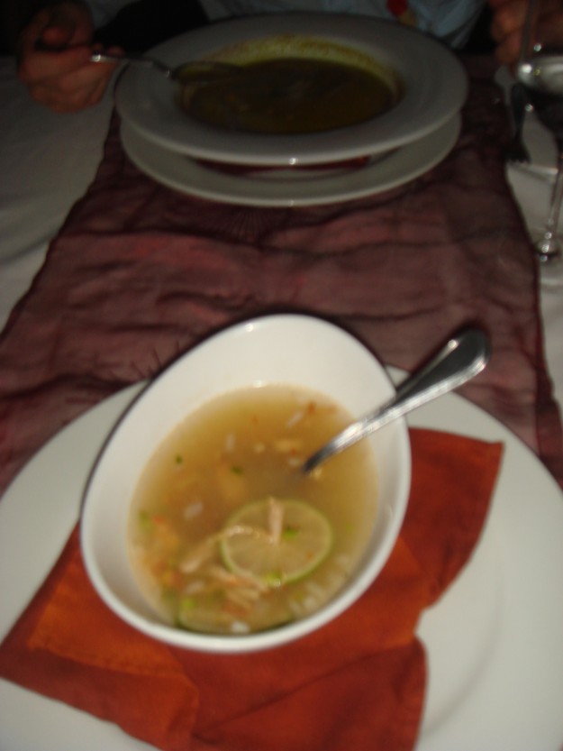 aluxsoup The soup at Alux restaurant was amazing. This one came with tortillas, salsa, and limes in the bowl. Then the server poured the broth over it at the table. It was delicious!