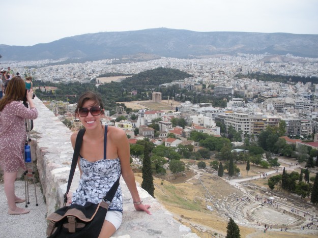 AthensView Athens may be a huge, sprawling, crowded metropolis, but it sure is magnificent. A view from atop the Acropolis - Zeus and the old theater in the background. .