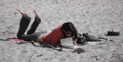 Becoming a Travel Writer: I would say about 1% of my time writing is actually done on the beach. But hey! That's better than nothing.