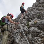 Rock Climbing in the Dolomites of Italy.