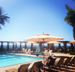 Relaxing adult only pool with ocean views.