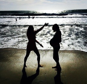 ...and a silhouette of us in California in 2014 Yes, I'm the one on the right with the dramatically different waistline.