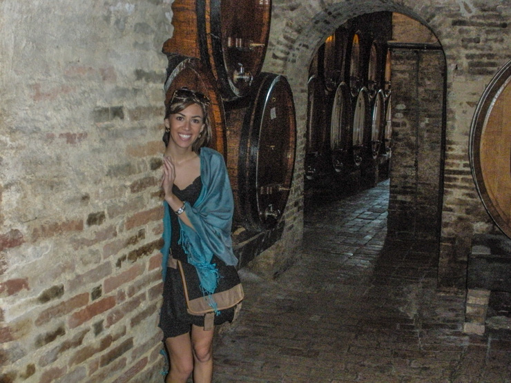 Hiding Amongst Wine Barrels in Cantine Contucci