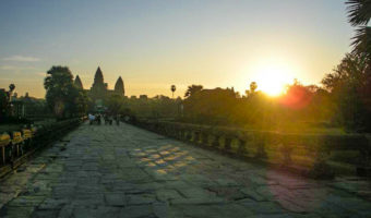 The path leading to the main temple of Angkor Wat.