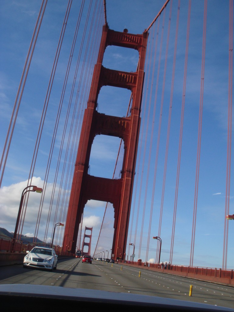 Golden Gate Bridge - Pic taken from looking out the BACK of the convertible.