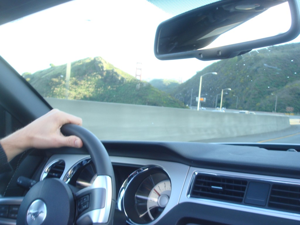 Driving onto the Golden Gate Bridge!