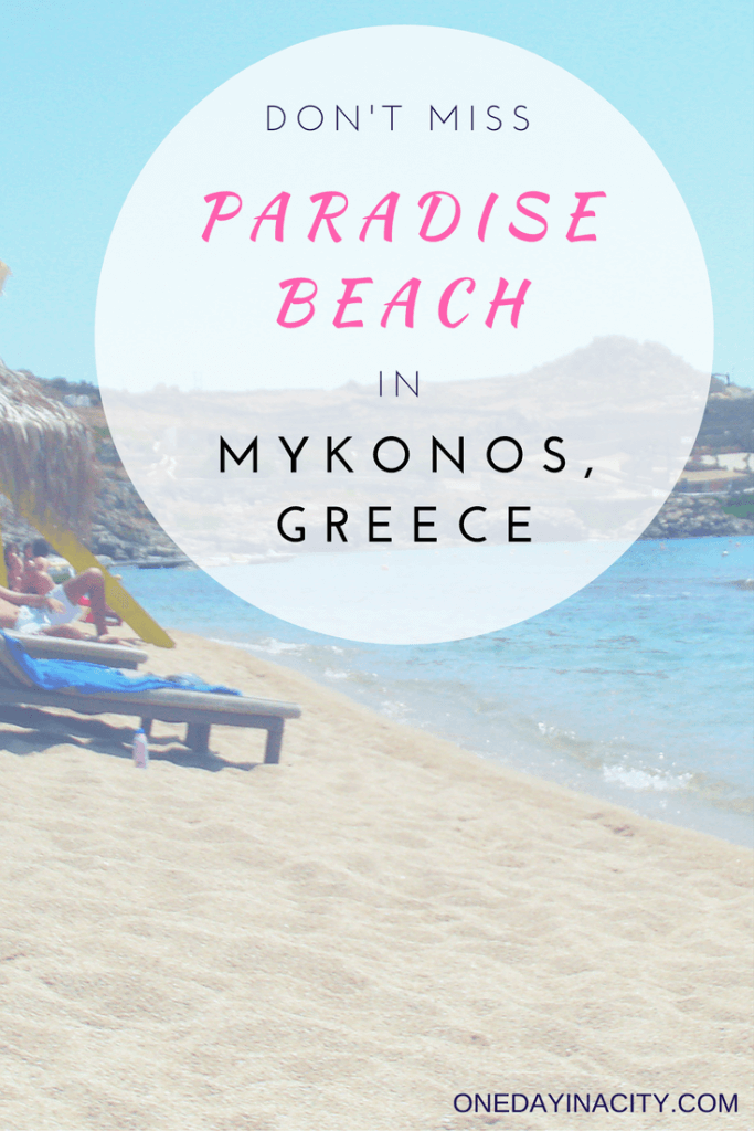 Why you don't want to miss spending some time on Paradise Beach in Mykonos, plus tips on how to get there if visiting the Greek isle via a cruise. 