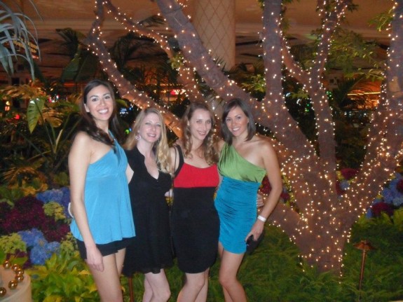 Our too-long-for-vegas hemlines. Apparently shorts don't count.