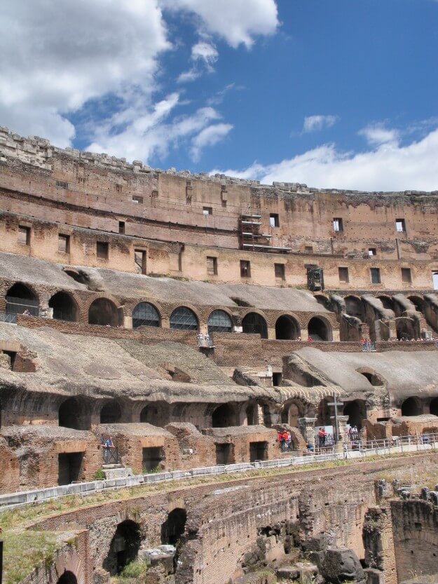 Inside the Colosseum in Rome