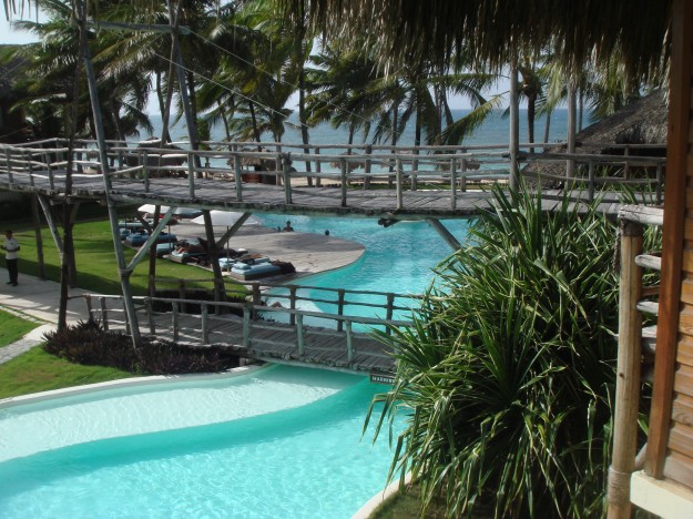 View from our balcony. I loved the walkways! Though be warned: they can be a bit treacherous after a few drinks.