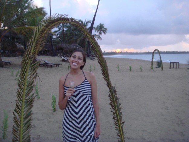 The setup for our romantic beach dinner on Zoetry's private stretch of sand. 