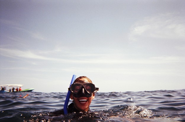 Getting ready for round 2 of swimming with the whale shark.