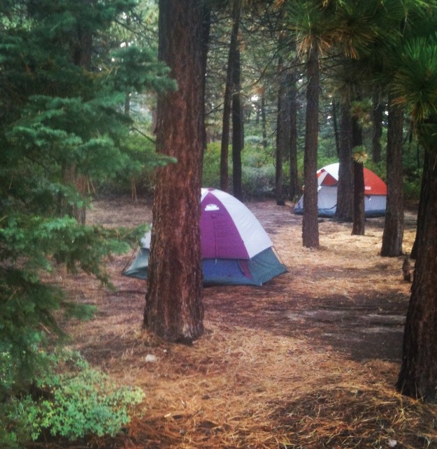 Our cozy little tent. Just enough room for the two of us and a bottle of wine.