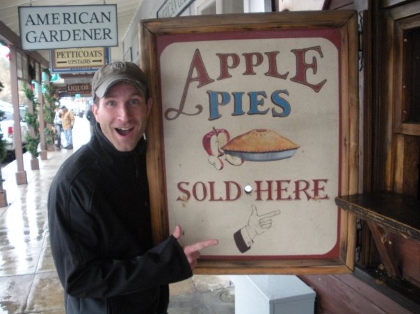 Apple pie sign along the main street of Julian, California. 