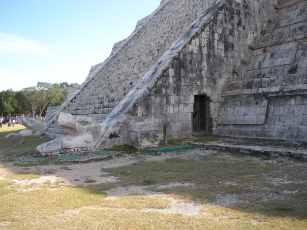 The "scales" going up along Kukulkan Pyramid from the snake's head look like they're slithering down at the solstice. I have a feeling Chichen Itza is super crowded on that day...