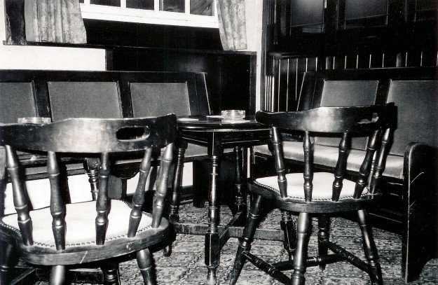 Empty tables and chairs in Dirty Bottles...or are they? Cue ghost, cue scary music...