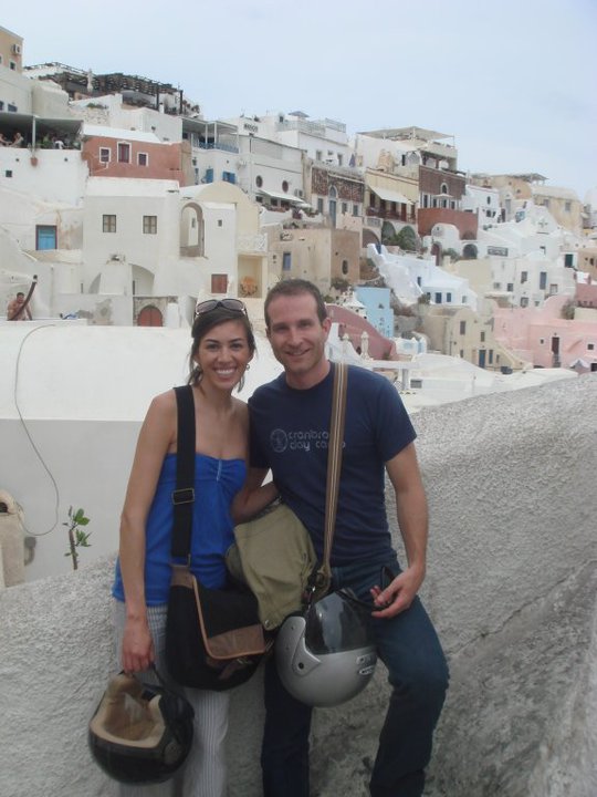 Walking around Oia. 