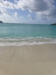 The turquoise waters of St. Maarten.