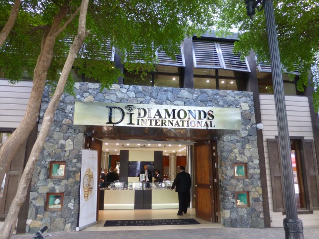 Diamond stores are a common site in Philipsburg, St. Maarten.