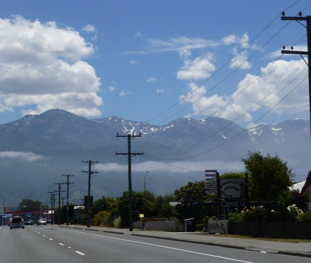 The mountainview from Kaikoura, New Zealand.