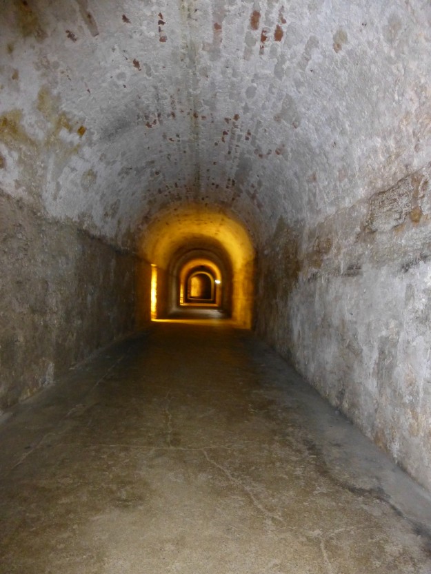 A long tunnel soldiers used to use to quickly relocate their position. 