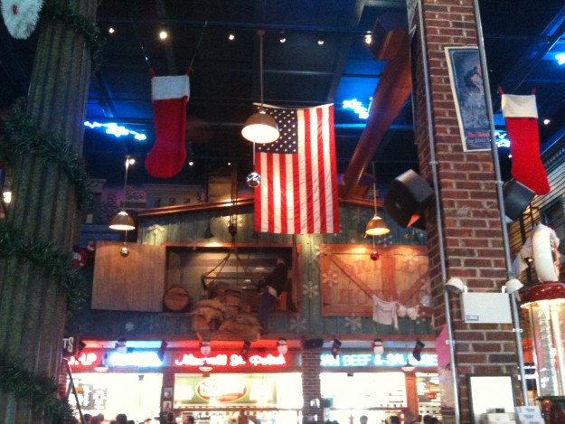 More Portillo-style decoration. Like Chicago style hot dog toppings, there's a lot of randomness and mixture going on. 