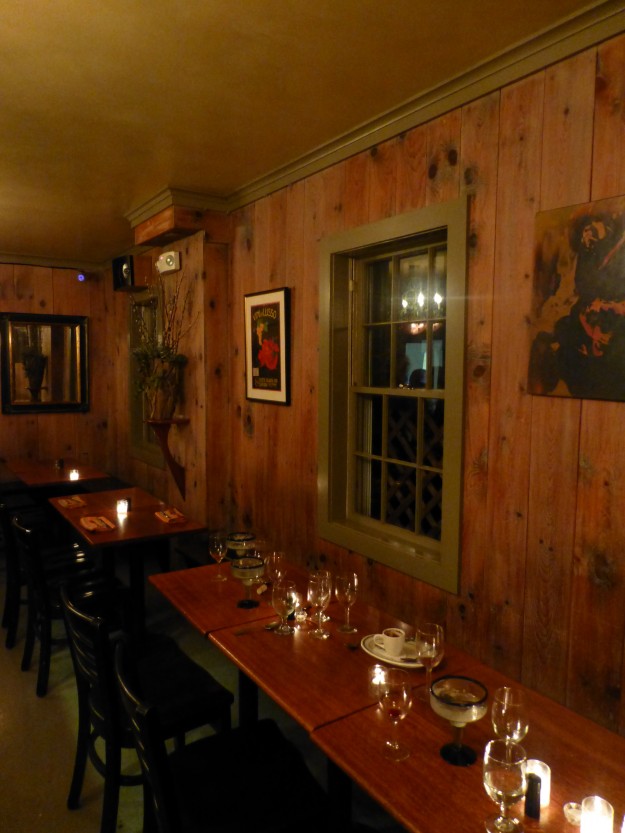 The rustic interior of Black-Eyed Susan's in Nantucket.