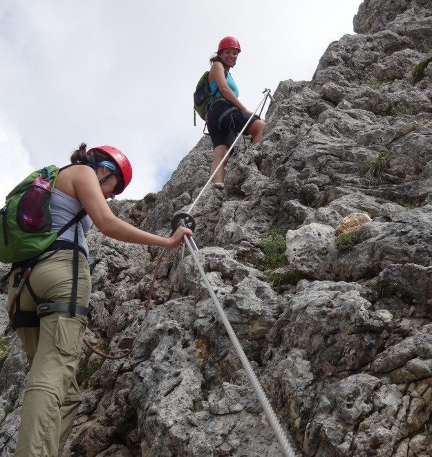 Rock Climbing in the Dolomites of Italy.