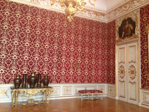 Red and gold were a common theme at Munich Residenz.