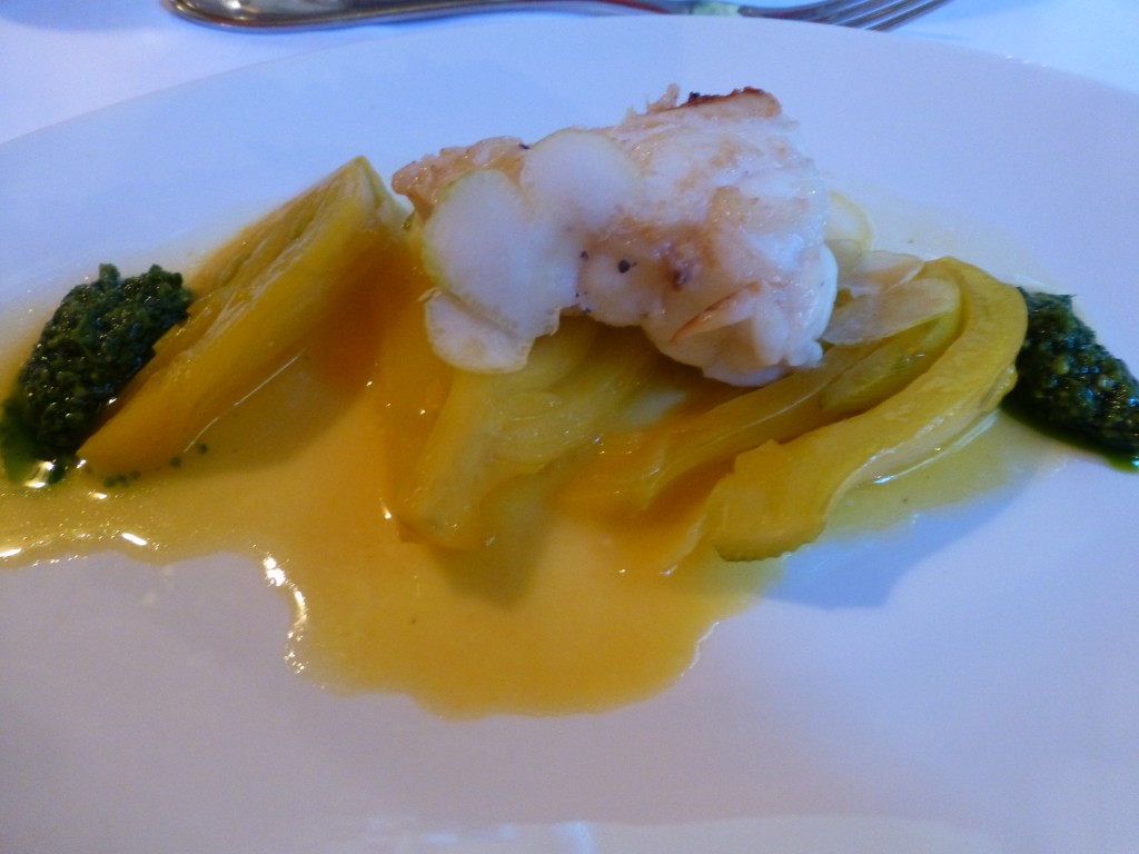 Monkfish course at Broeding in Munich
