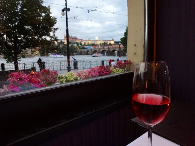 Gorgeous view from Bellevue Restaurant in Prague.