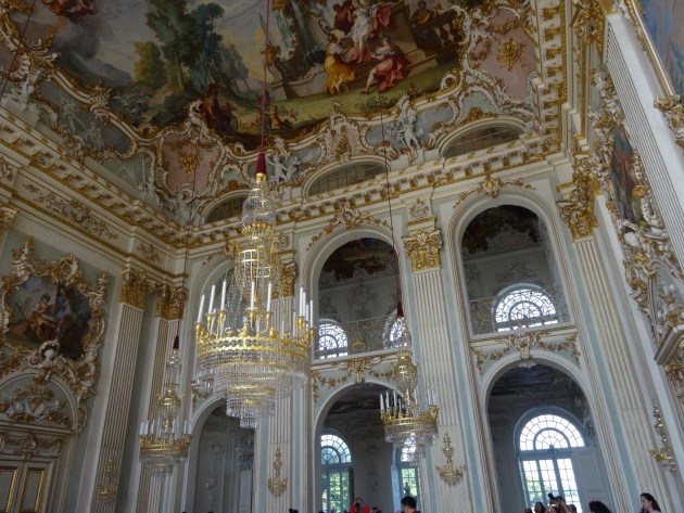 Schloss Nymphenburg: The light, bright, and ornate Festival Room.
