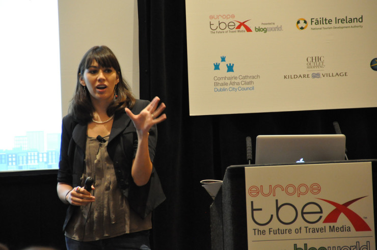 Speaking about travel marketing at the TBEX (Travel Blog Exchange) Conference in Dublin, Ireland.