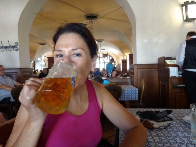 Mom Drinking Beer Hofbrahaus