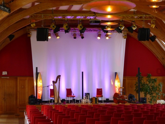 The concert hall at Schloss Elmau in Bavaria, Germany.