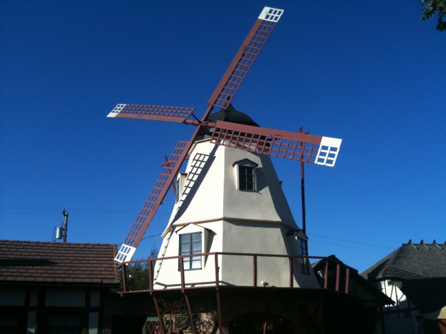 Pretty windmills and Danish architecture in Solvang.