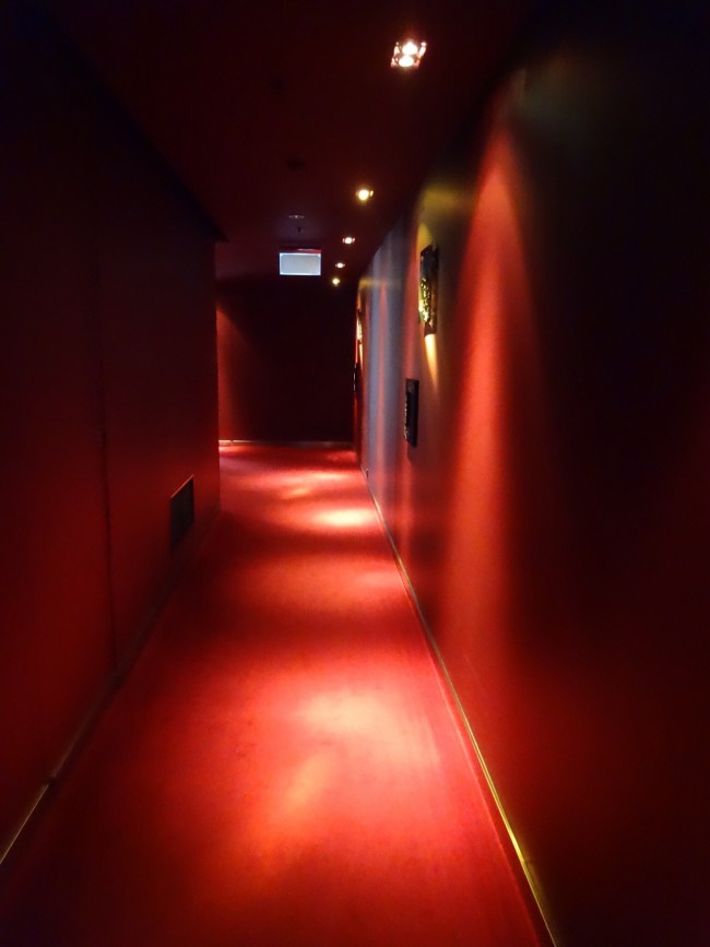 Even the hallways of Buddha-Bar Budapest hotel set a sultry mood.