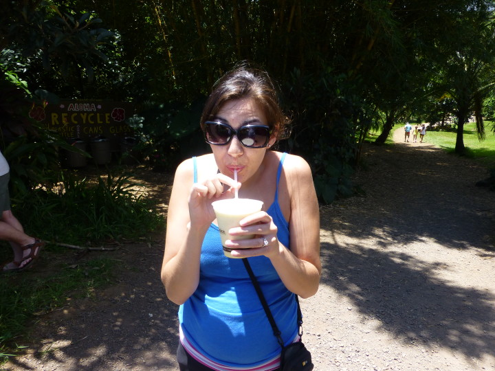 This roadside stand smoothie was made with real Hawaiian sugar cane and it was marvelous.