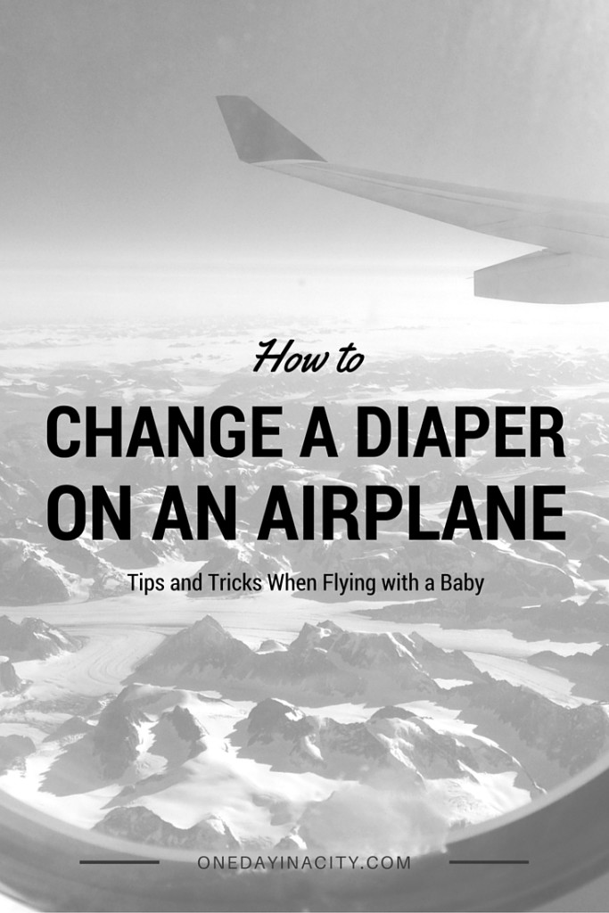 Changing a Baby's Diaper on an Airplane One Day in a City
