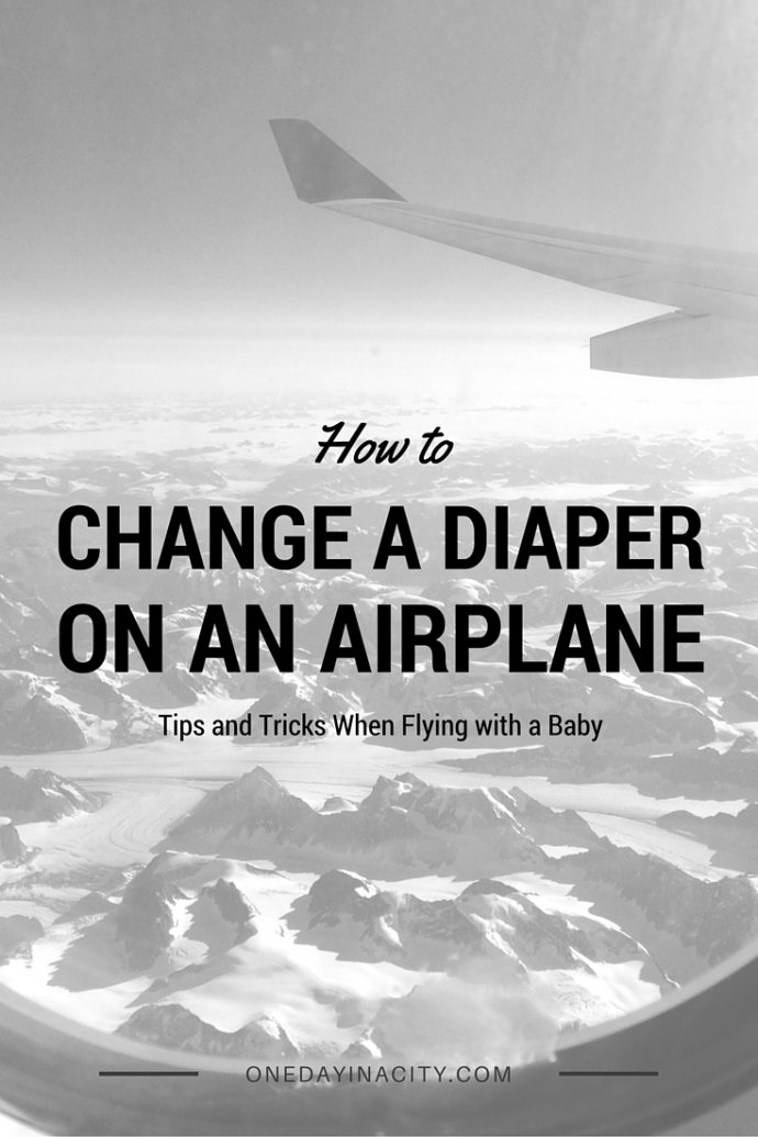 Changing a Baby's Diaper on an Airplane One Day in a City