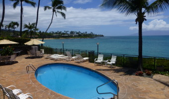 Ocean views from my suite at Napili Kai in Maui.