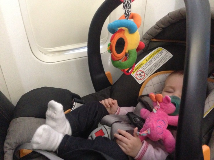 bringing car seat and stroller on plane