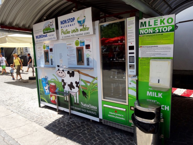 Mlekomat Milk Vending Machine in Ljubljana