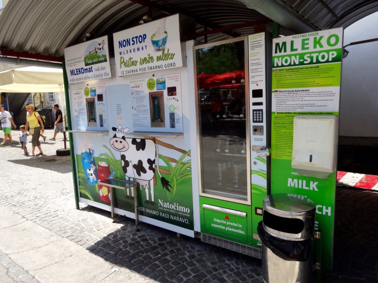 Mlekomat Milk Vending Machine in Ljubljana